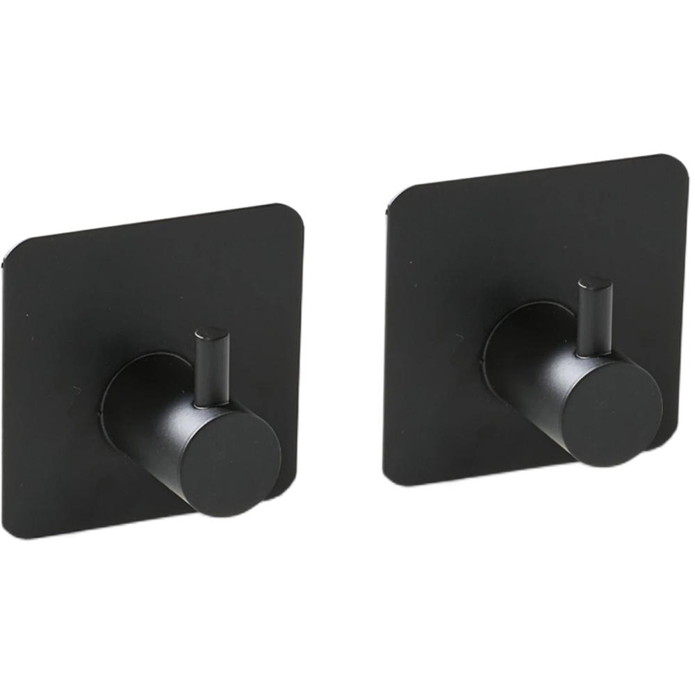 Living and Home 5-Piece Black Wall-Mounted Stainless Steel Bathroom Hardware Set Image 5
