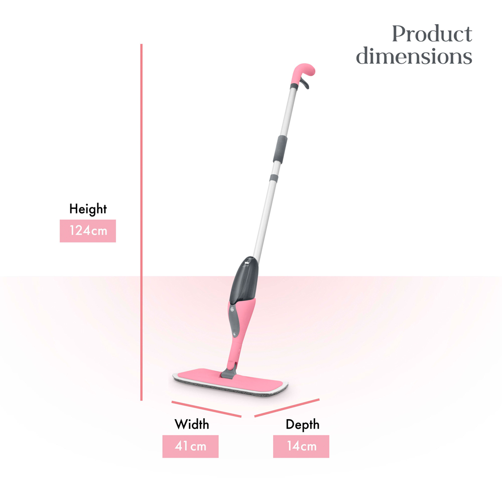 Swan Lynsey 2-in-1 Pink Microfibre Spray Mop Image 9