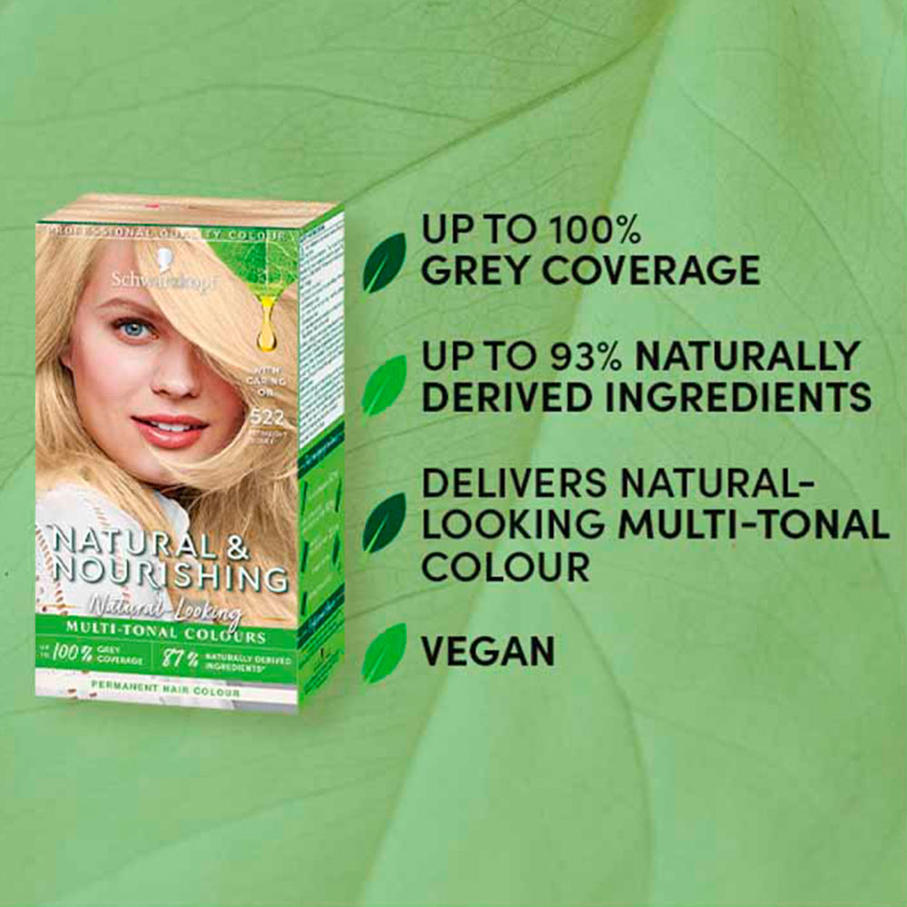 Schwarzkopf Natural and Nourishing Vegan Extra Light Blonde 522 Hair Dye Image 6