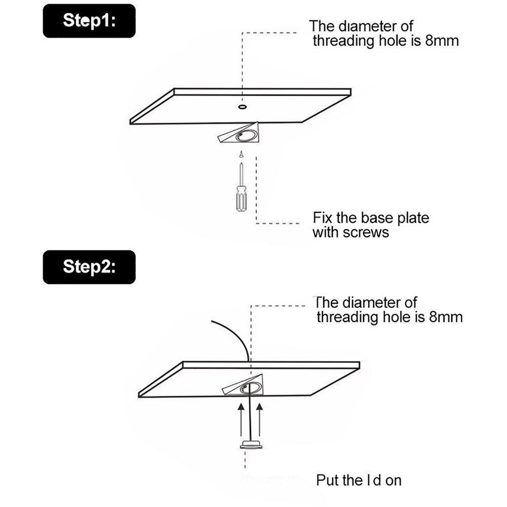 ATEK Warm White LED Triangle Under Cabinet Light Image 7