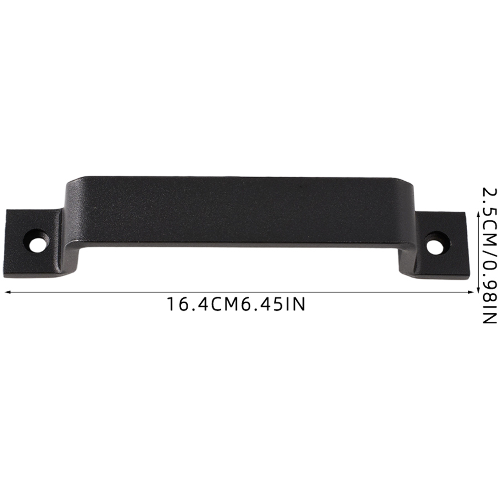 Living and Home Black Carbon Steel Sliding Barn Door Handle 2 Pack Image 8