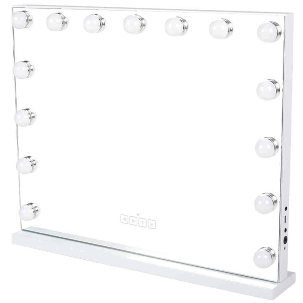 Living and Home LED White Hollywood Vanity Mirror with Smart Screen Image 1