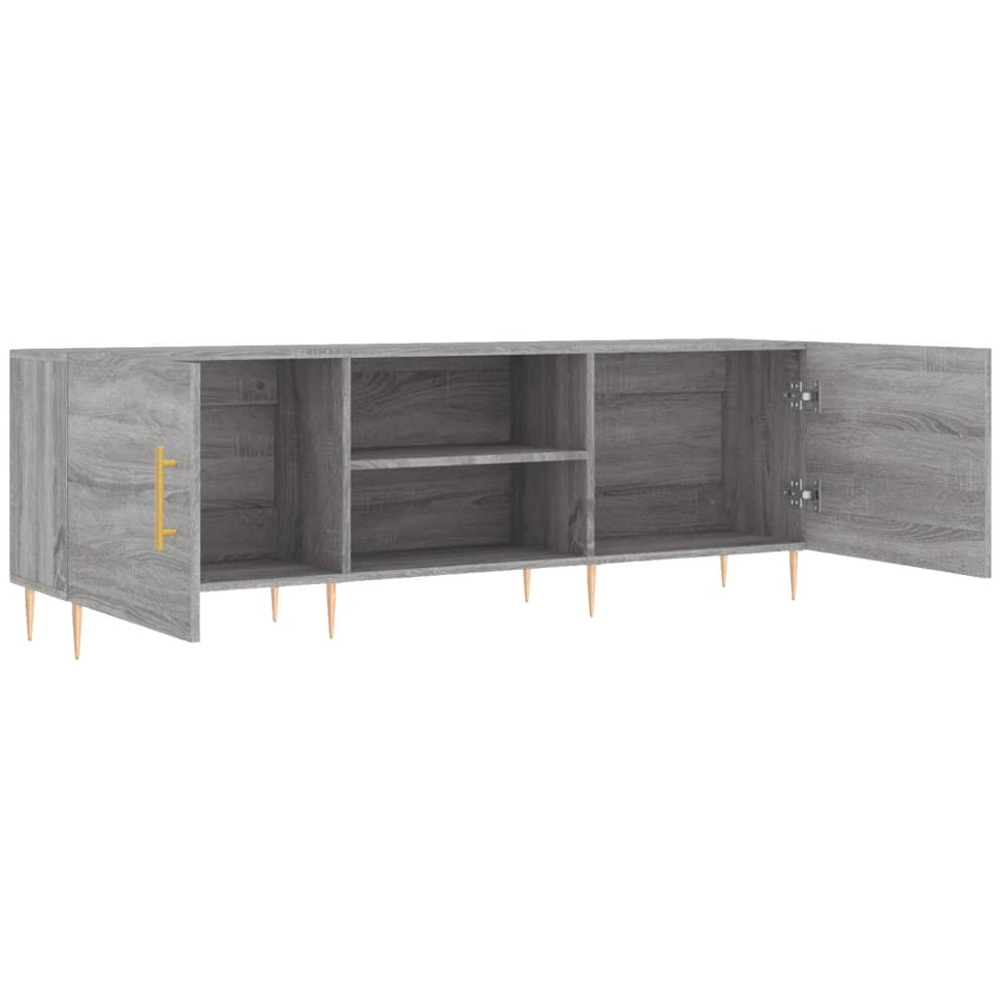 vidaXL 2 Door 2 Shelf Grey Sonoma TV Cabinet Image 6