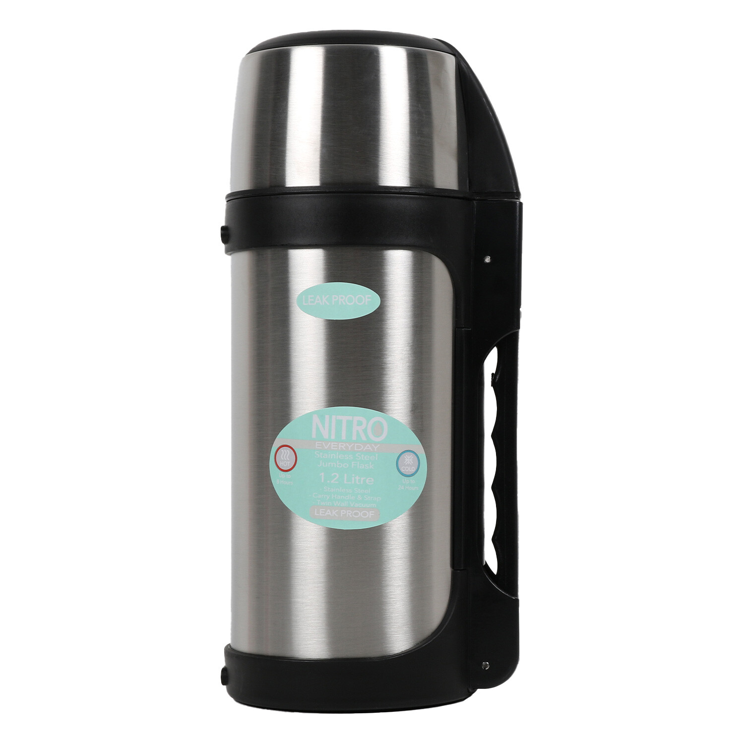 Nitro Silver Jumbo Vacuum Flask 1.2L Image