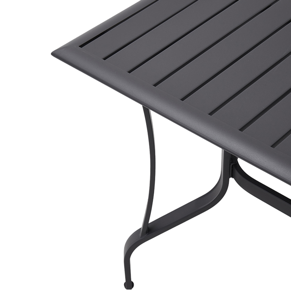 Living and Home Foldable 6 Seater Rectangular Slatted Patio Set Image 5