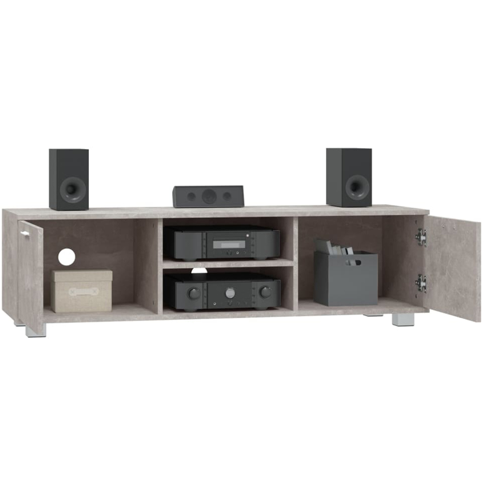 vidaXL 2 Door 2 Shelf Concrete Grey TV Cabinet Image 3