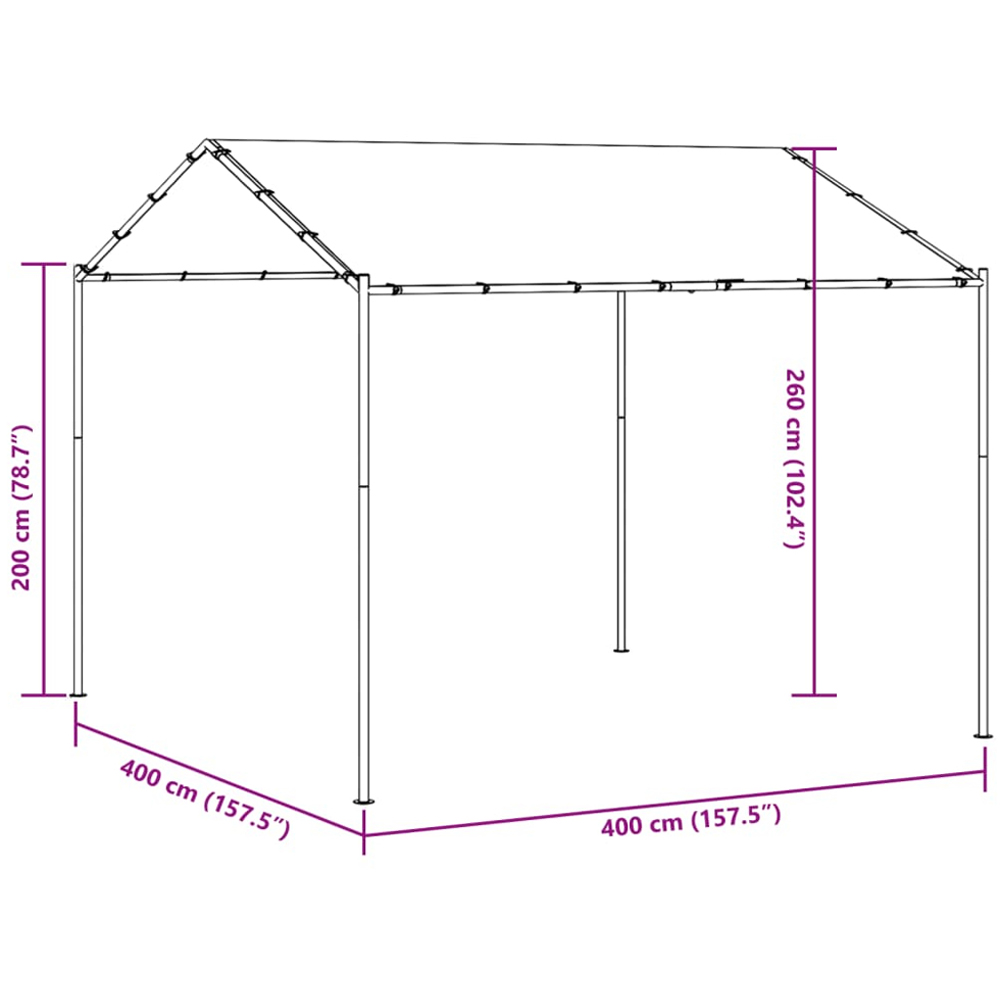 vidaXL 3 x 3m Anthracite Canopy Tent Image 9