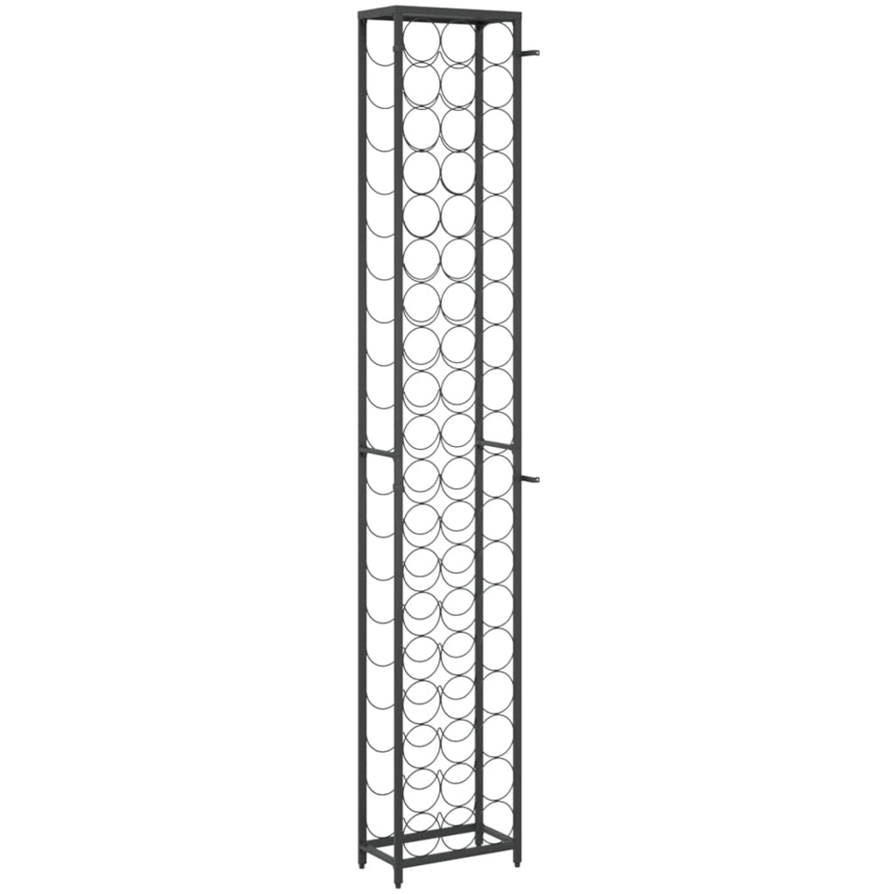 vidaXL 57 Bottle Black Tall Freestanding Wine Rack Image 2