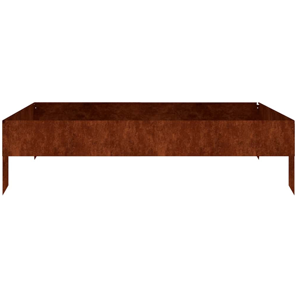 vidaXL Brown Corten Steel Raised Garden Bed 26 x 100 x 100cm Image 2