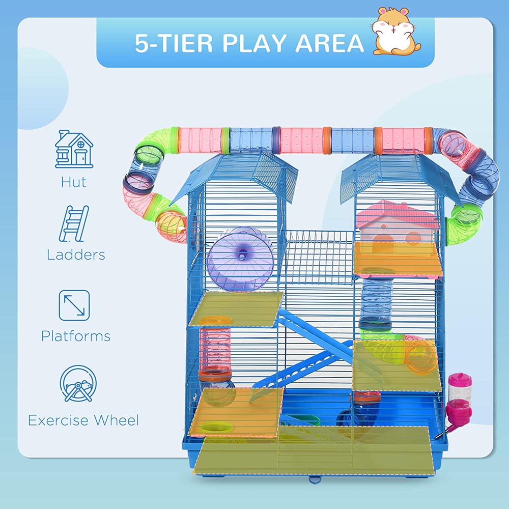 PawHut 5 Tier Hamster Cage Carrier Image 6