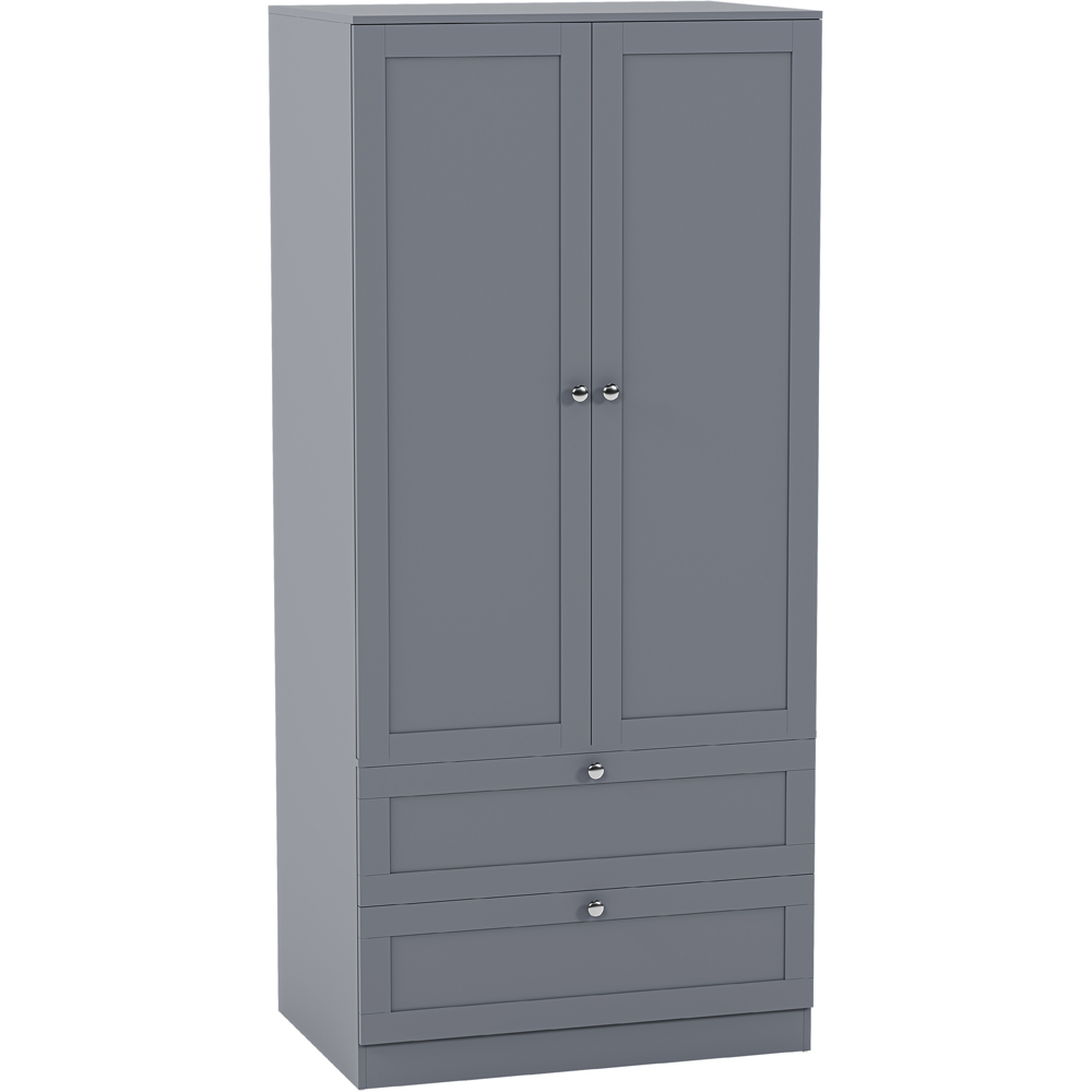 VIDA DESIGNS Altino 2 Door 2 Drawer Grey Shaker-Style Wardrobe Image 2