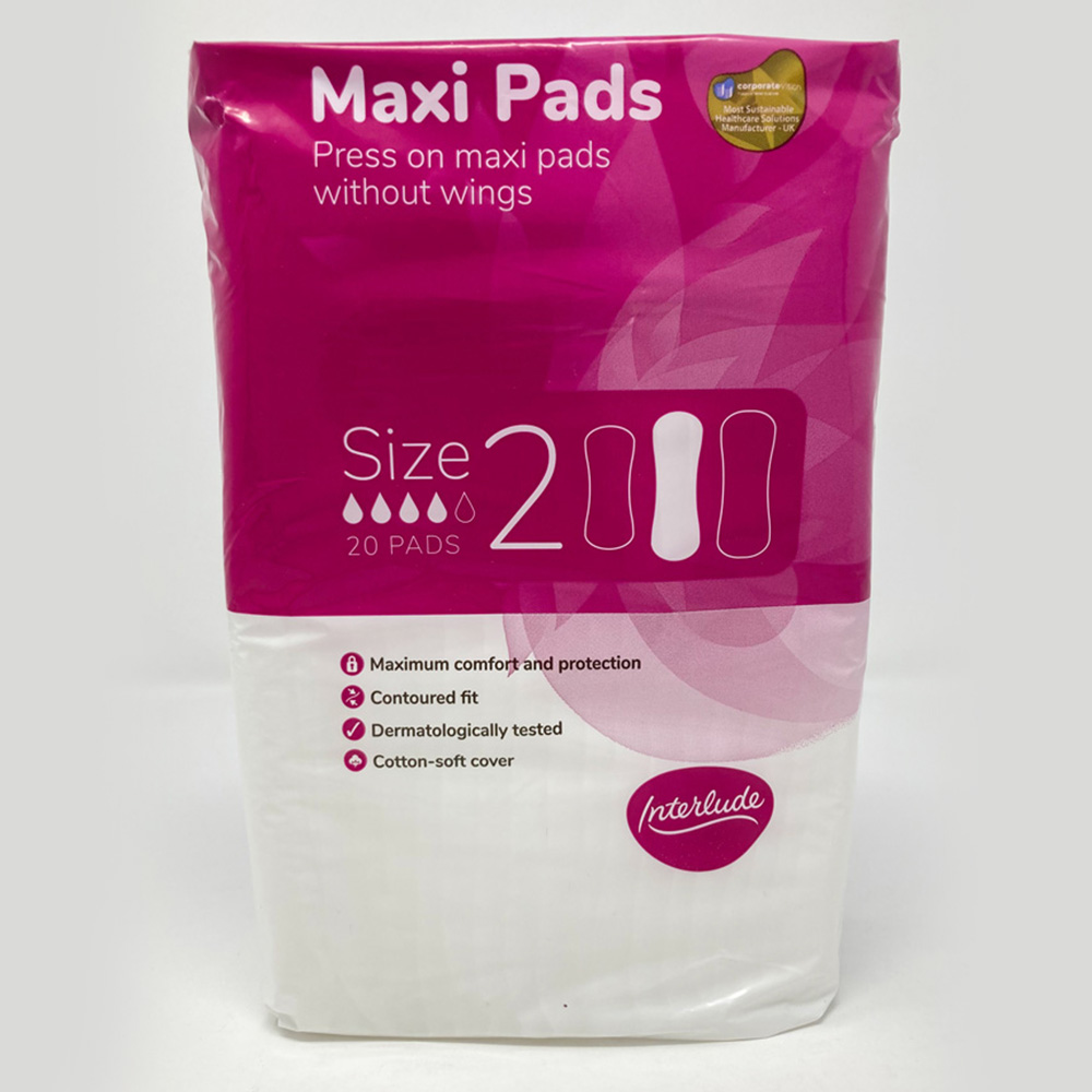 Interlude Size 2 Maxi Pads 20 Pack Wilko