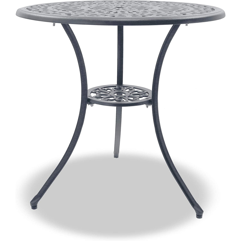 Centurion Supports Positano 2 Seater Grey Aluminium Bistro Set with Table Image 5