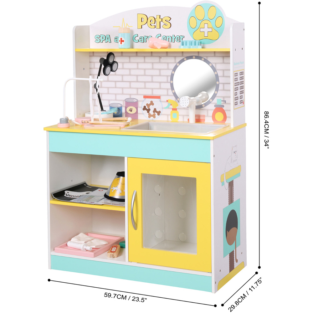 Teamson Kids Little Helper Green and Yellow Pet Grooming and Care Play Set Image 8