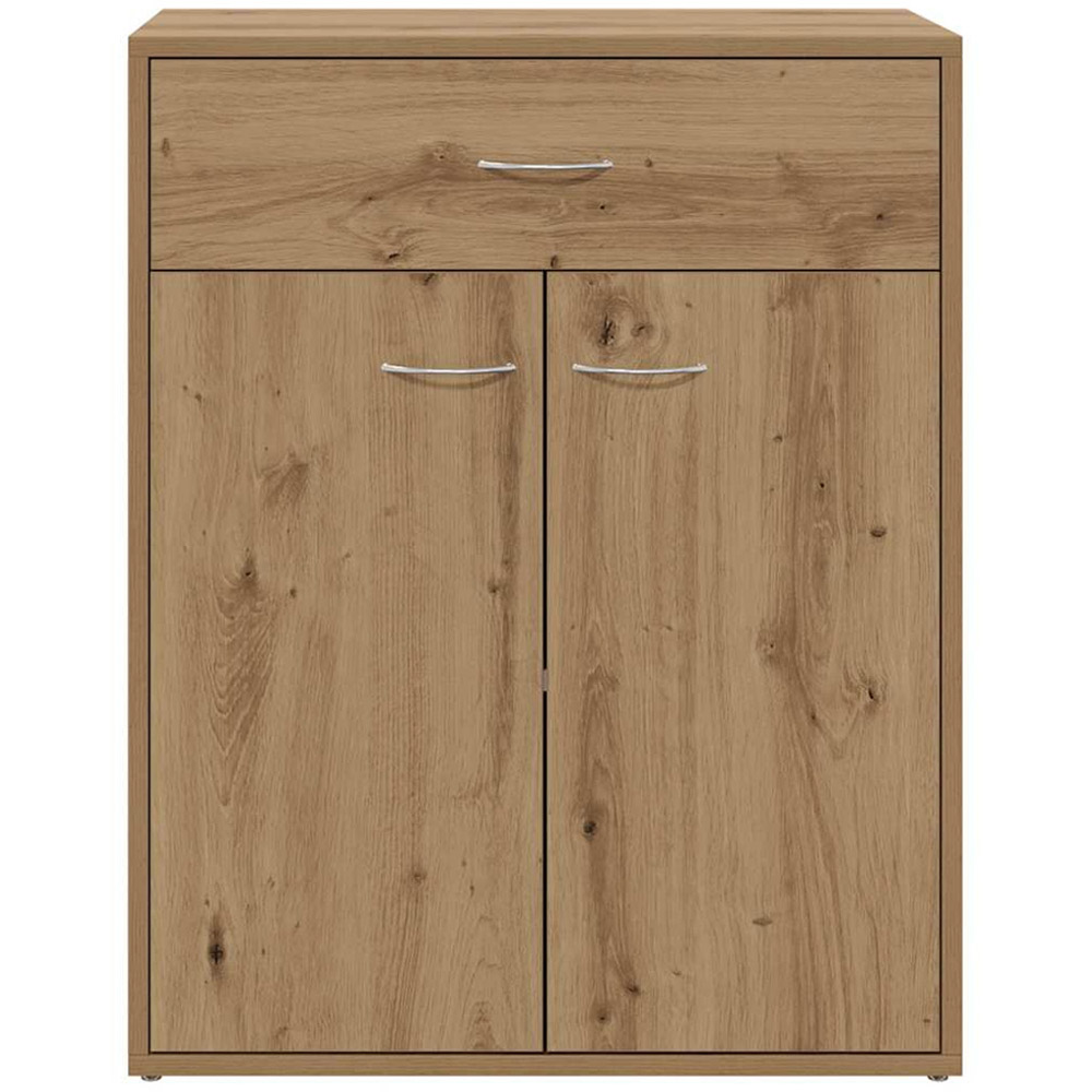 vidaXL 2 Door Single Drawer Artisan Oak Sideboard Image 5