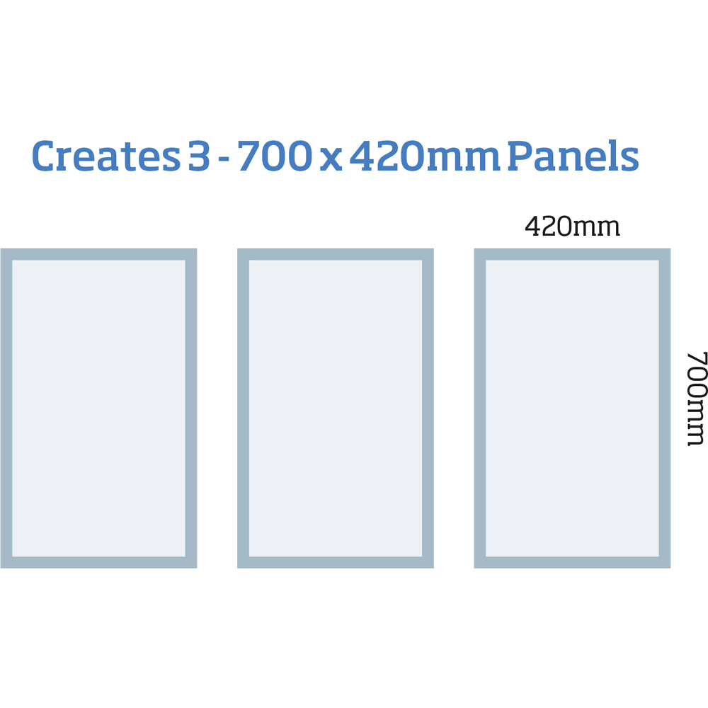 Cheshire Mouldings Ready to Paint Wall Panel Kit 2 700 x 420mm 3 Pack Image 4
