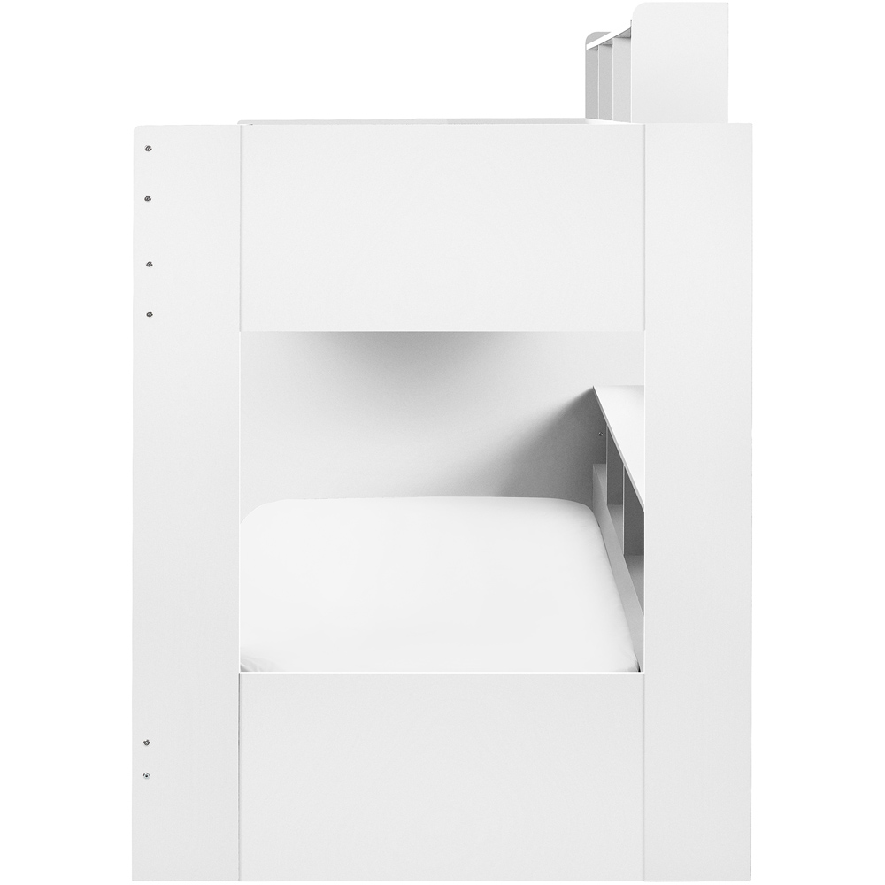 Julian Bowen Camelot All White Bunk Bed with Staircase Image 4