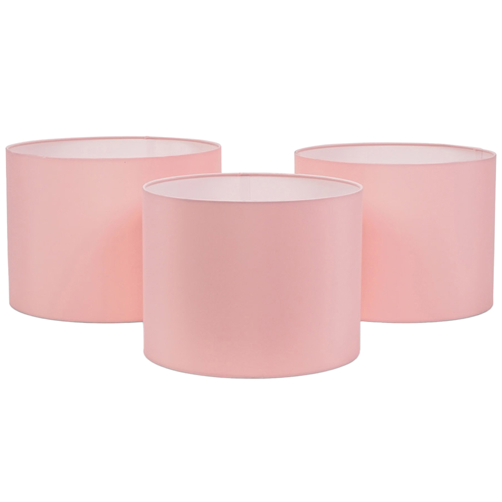 ValueLights Torbery Nesting Blush Pink Pendant Lamp Shades with Diffusers 3 Pack Image 1