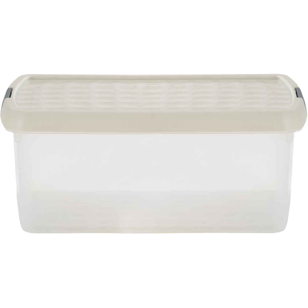 Wham Clip 10.5L Clear Stone and Slate Grey Rectangular Storage Box with Lid 3 Pack Image 3