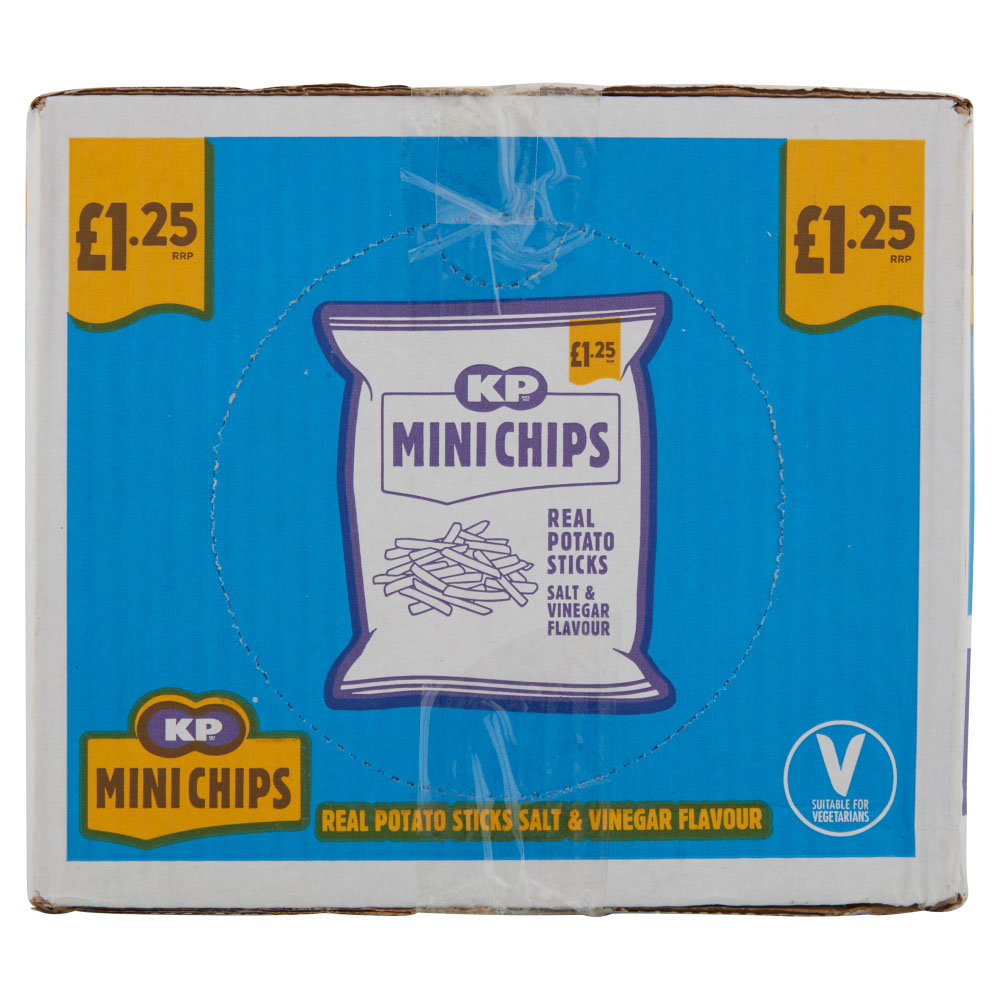 KP Mini Chips Real Potato Sticks Salt & Vinegar Flavour 60g Image 6