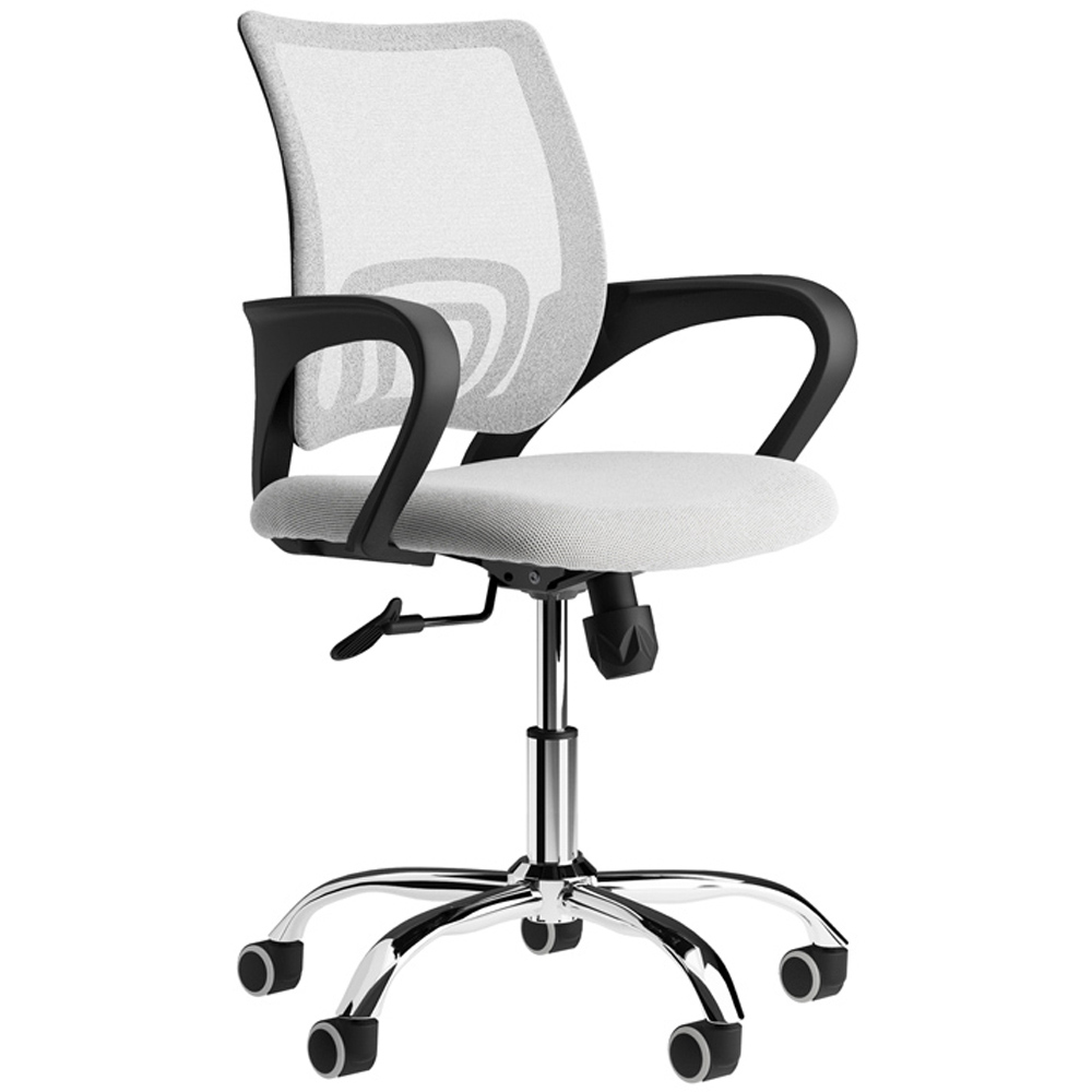LPD Furniture Tate White Mesh Back Swivel Office Chair Image 3