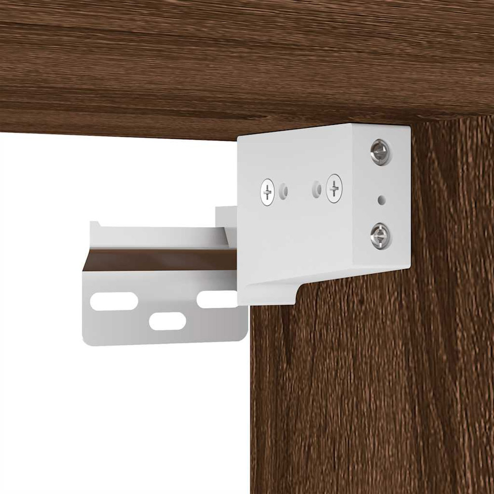 vidaXL Single Flap Door Brown Oak Wardrobe with Hanger Bar Image 8