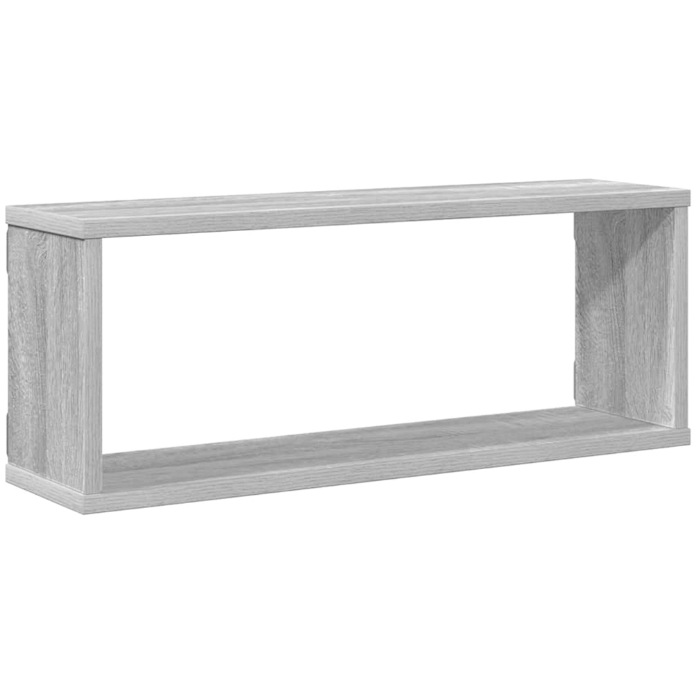 vidaXL 60cm Set of 4 Grey Sonoma Cube Floating Wall Shelf Image 5