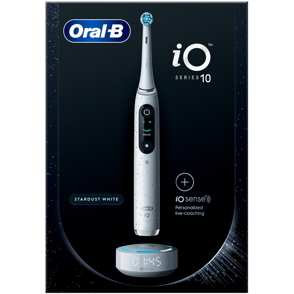 Oral-B iO Series 10 Stardust White Rechargeable Toothbrush Image 1