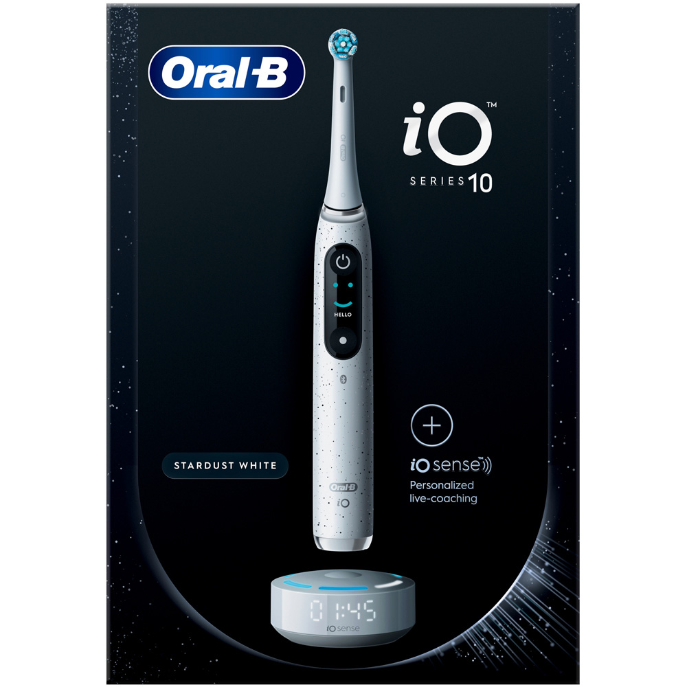 Oral-B iO Series 10 Stardust White Rechargeable Toothbrush Image 1