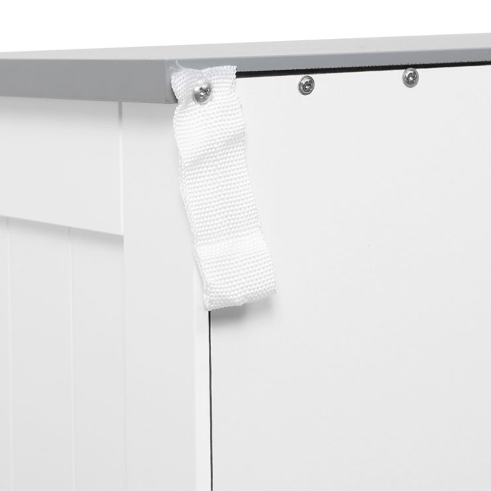 Kleankin White and Grey 2 Drawer 2 Door Floor Cabinet Image 4