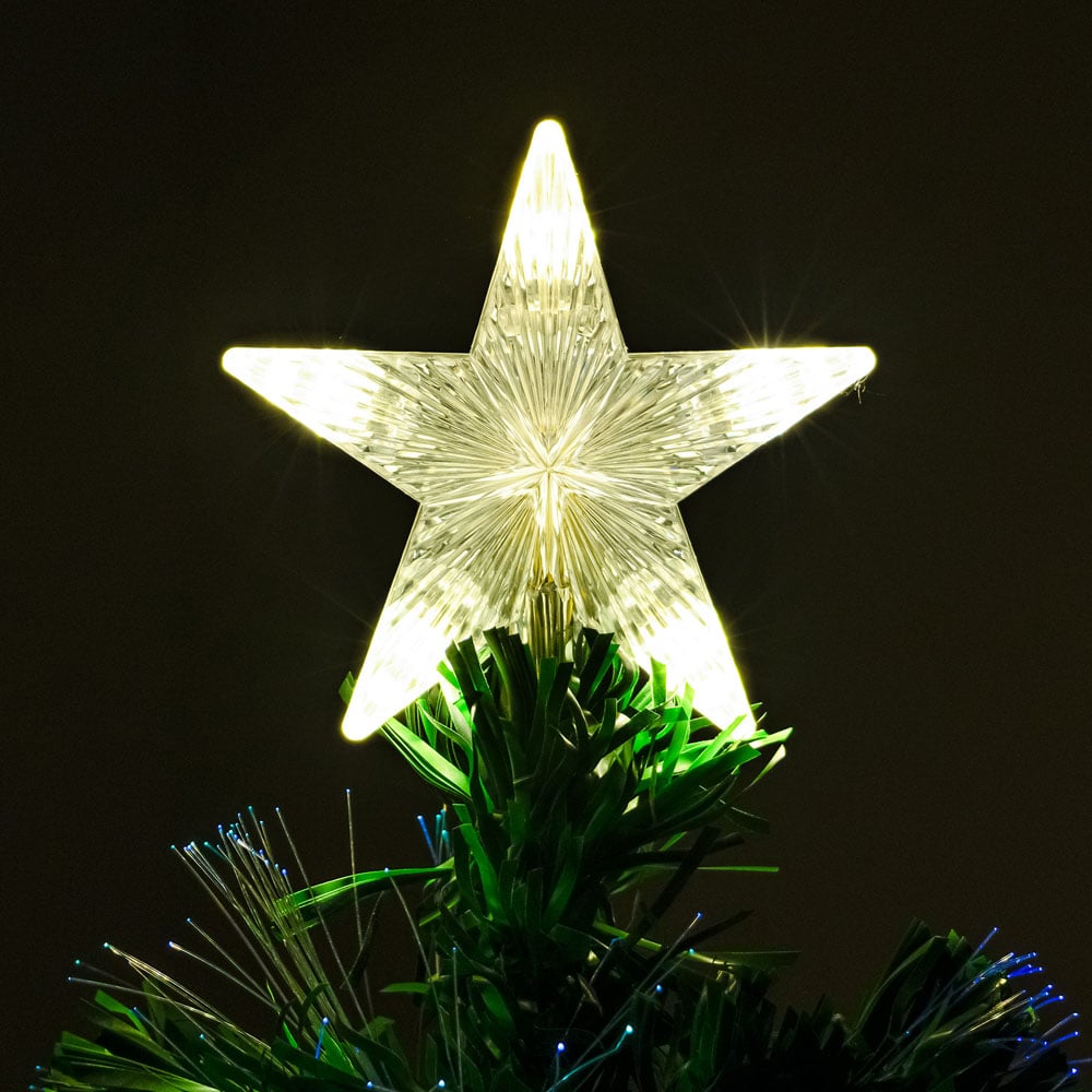 The Christmas Centre Warm White LED Green Pin Prick Fibre Optic Artificial Xmas Tree 2ft Image 4