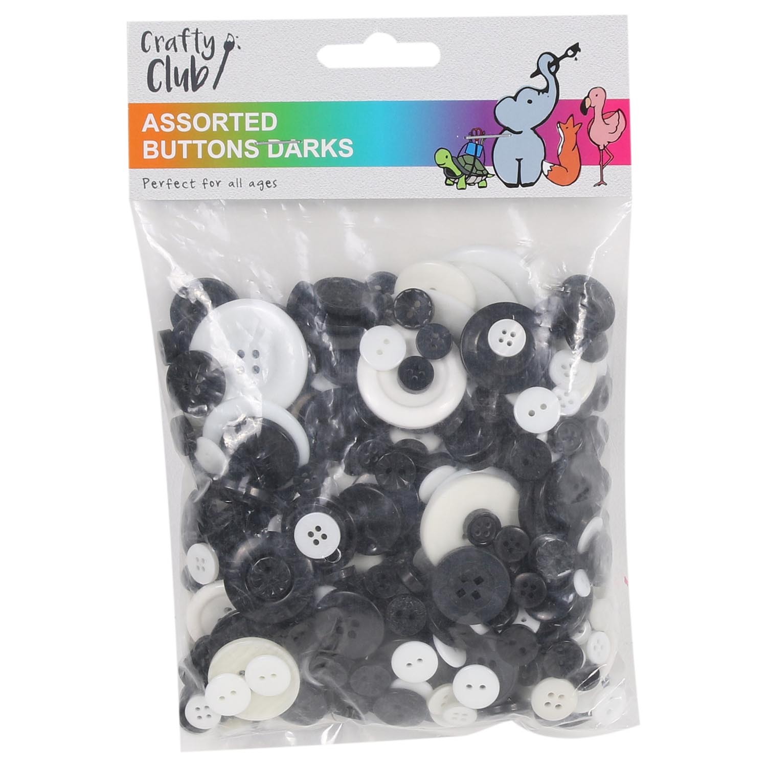 Crafty Club Assorted Buttons - Black/White Image