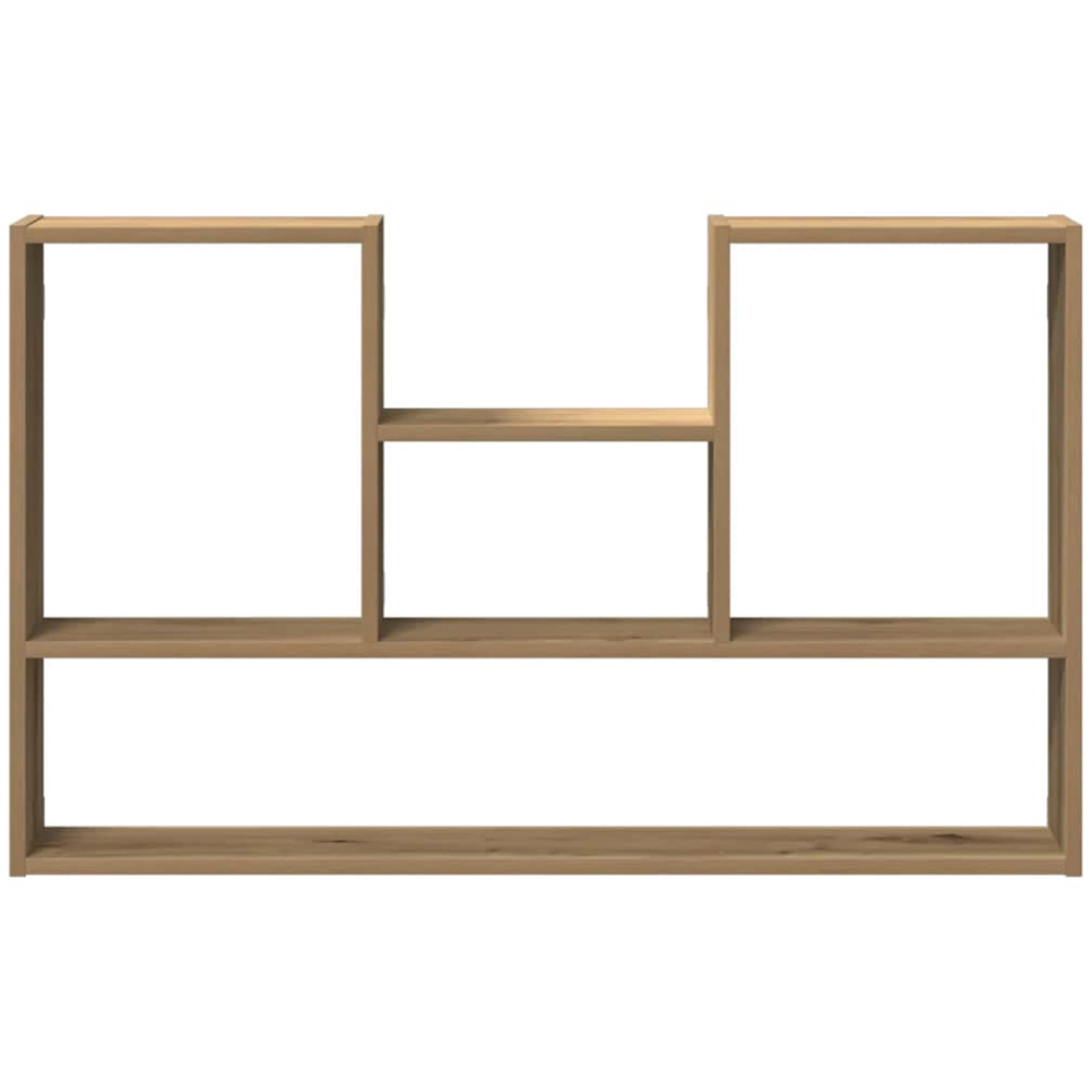vidaXL 5 Shelf Artisan Oak Floating Wall Shelf Image 3