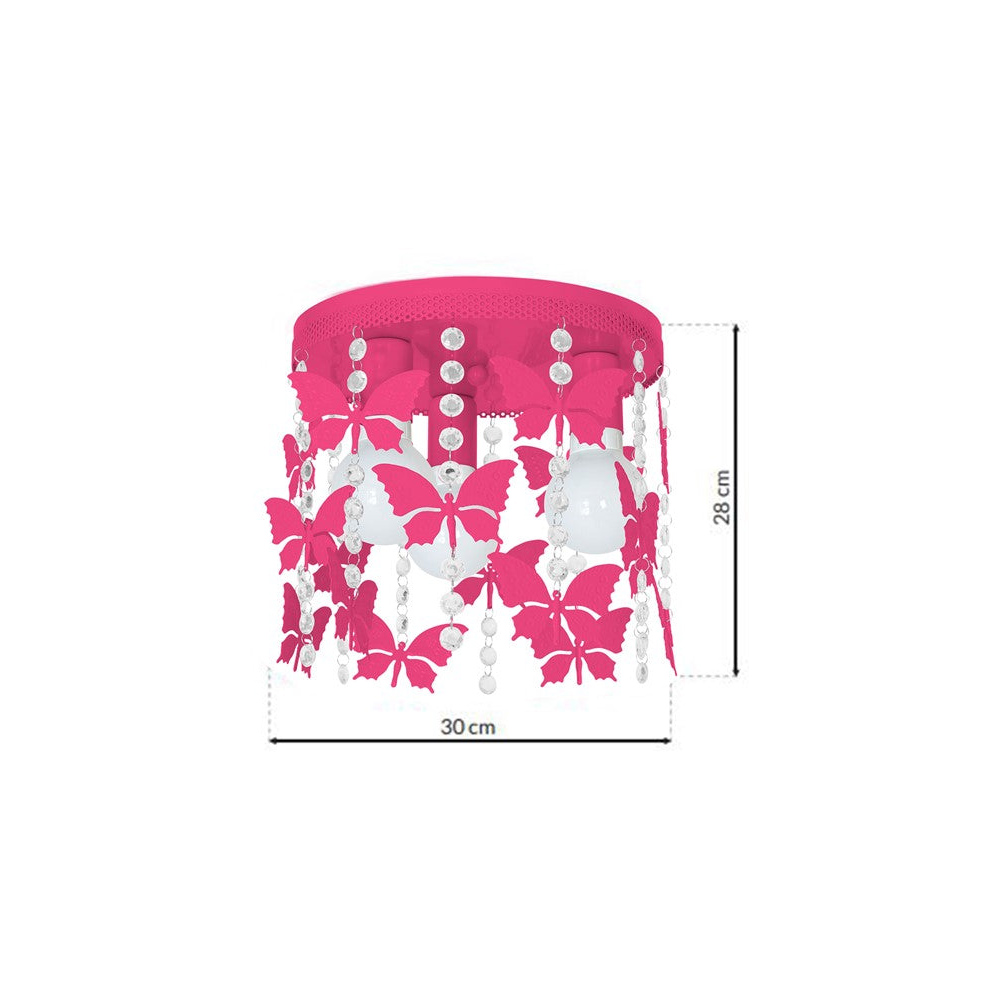 Milagro Angelica Hot Pink Ceiling Lamp 230V Image 6