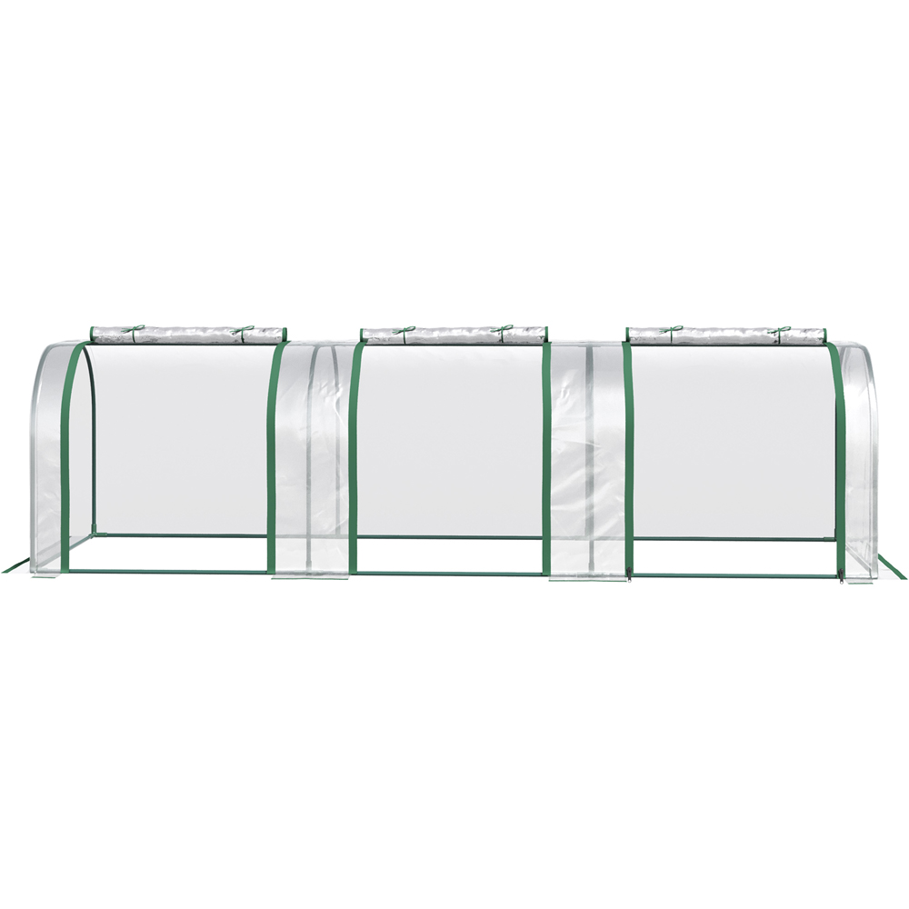 Outsunny Long Plastic Cover Tunnel 9.6 x 3.2ft Greenhouse Image 3
