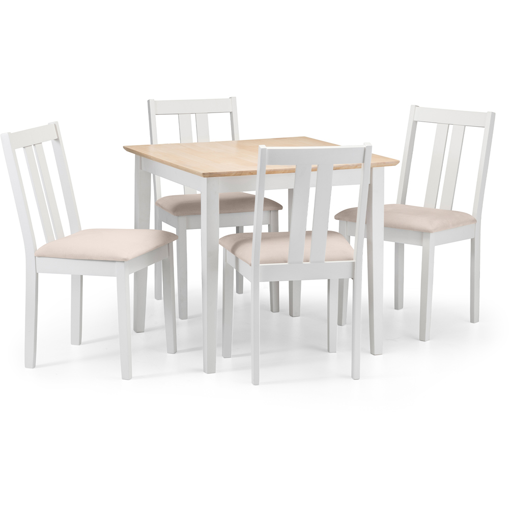 Julian Bowen Rufford Extending Dining Table Ivory and Natural Image 4