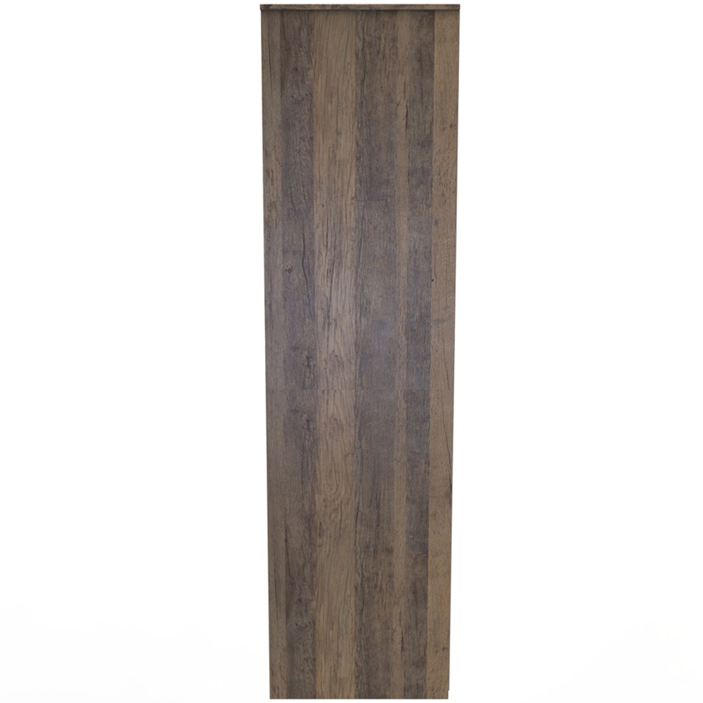 Crowndale Hong Kong Ready Assembled Vintage Oak Tall Open Wardrobe Image 4