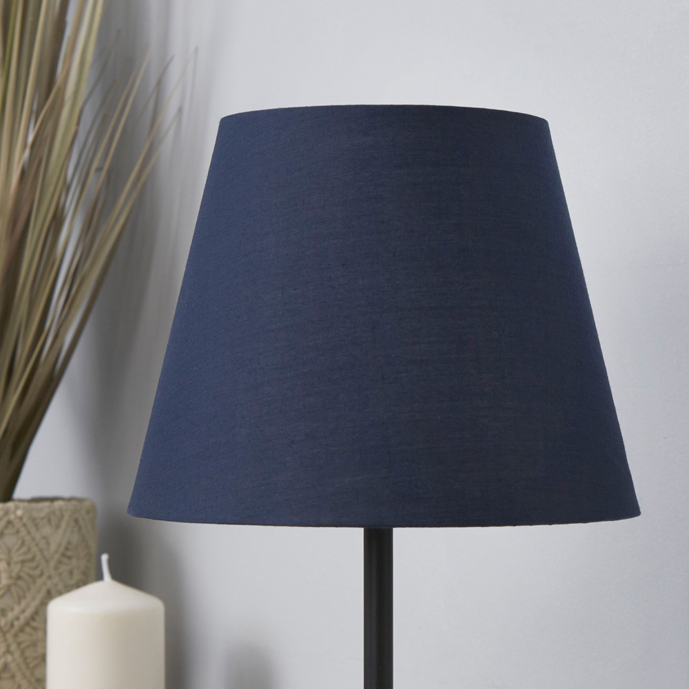 Lighting Collection Yates Navy Tapered Lamp Shade 20cm Image 2
