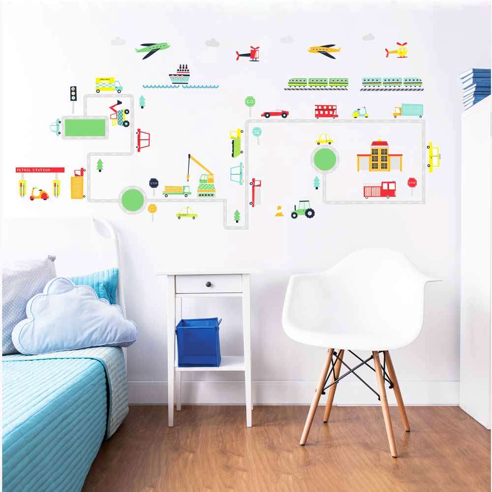 Walltastic Transport Wall Stickers Décor Kit 61 Pack Image 1