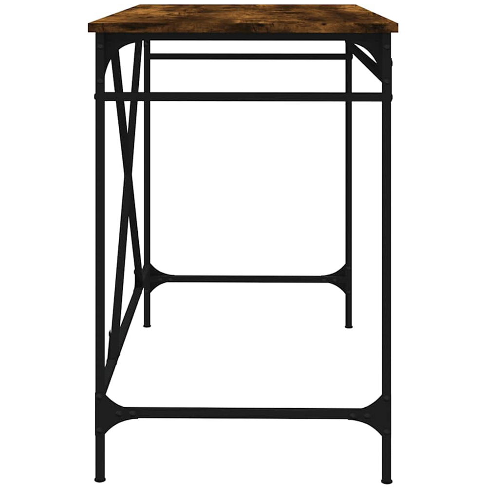 vidaXL Modern Large Desk Smoked Oak Image 5