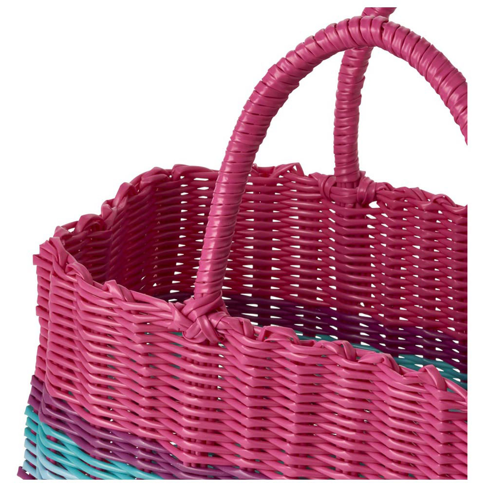 Wilko Eastern Plastic Woven Basket Bag Image 5