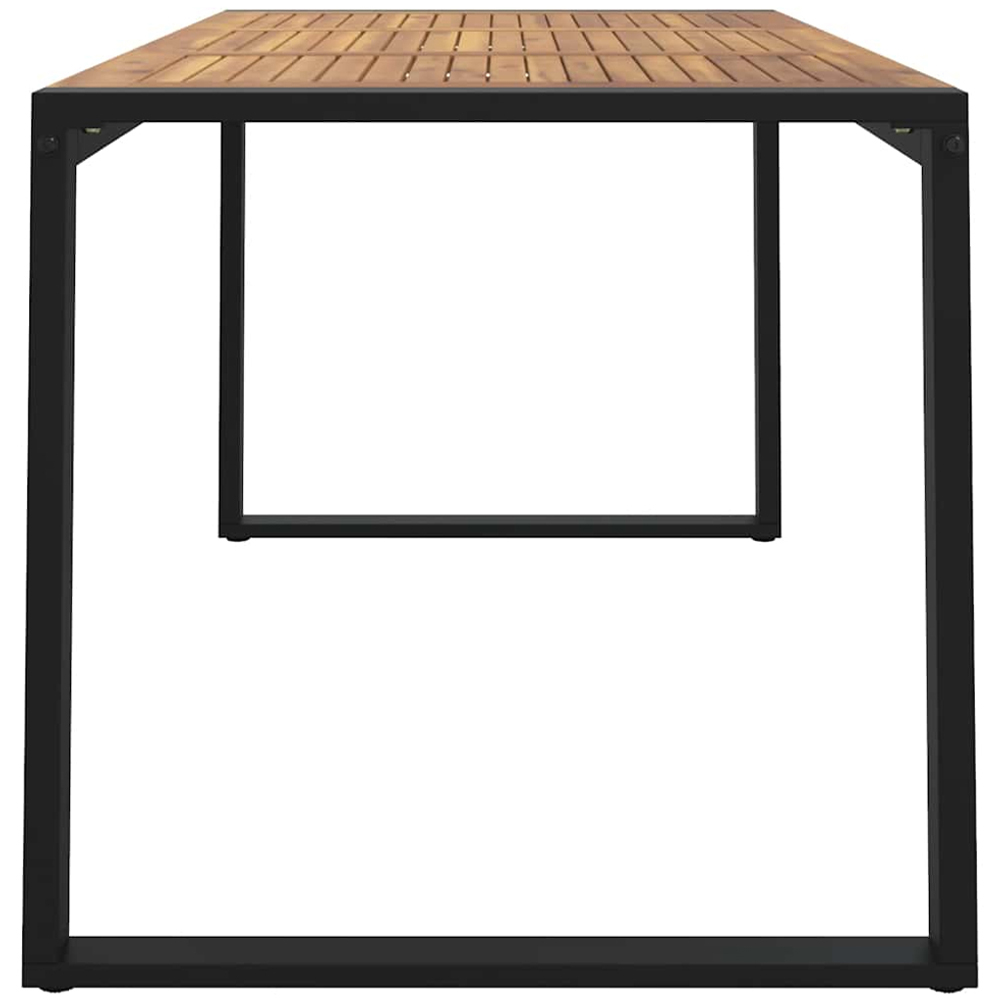 vidaXL Brown and Grey Solid Wood Acacia Garden Table 140cm Image 4