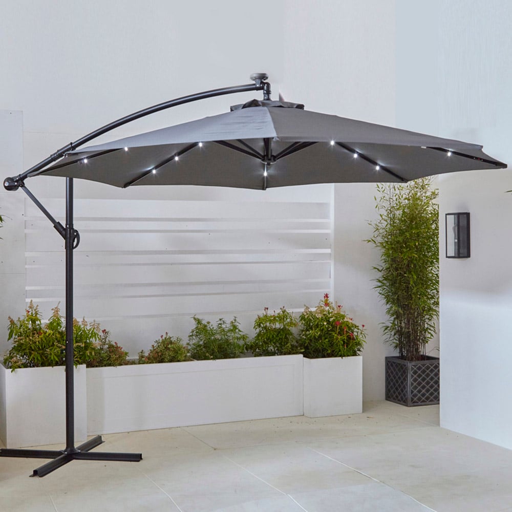 Neo Grey LED Parasol 3m Image 2