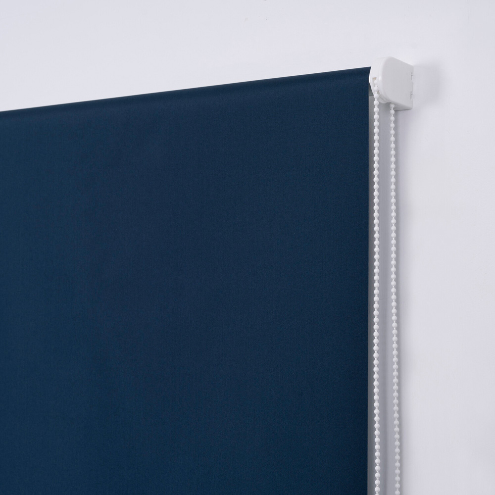 Plain Blackout BlindsEvening Blue120cm Image 2