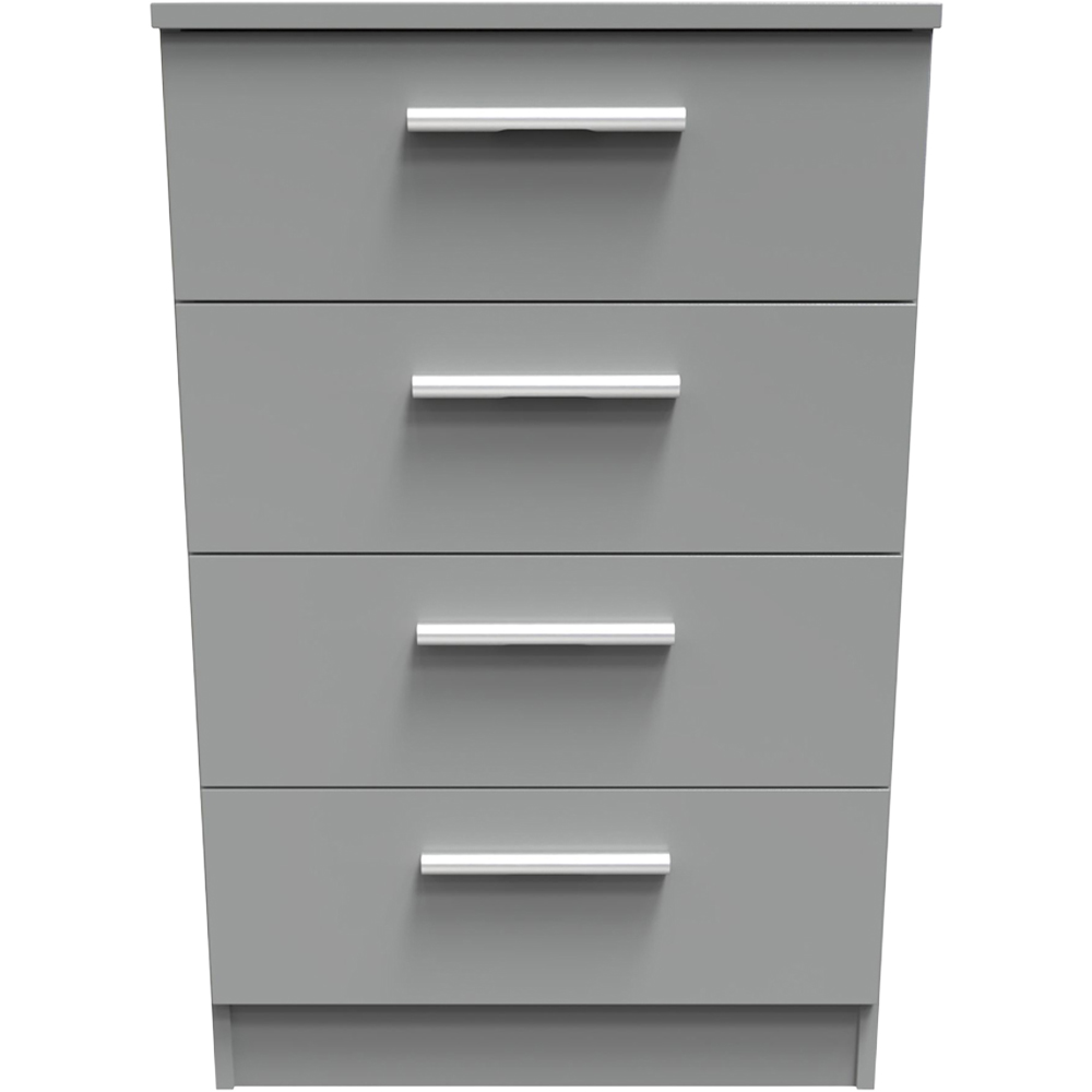 Crowndale Contrast 4 Drawer Dusk Grey Midi Chest of Drawers Ready Assembled Image 2