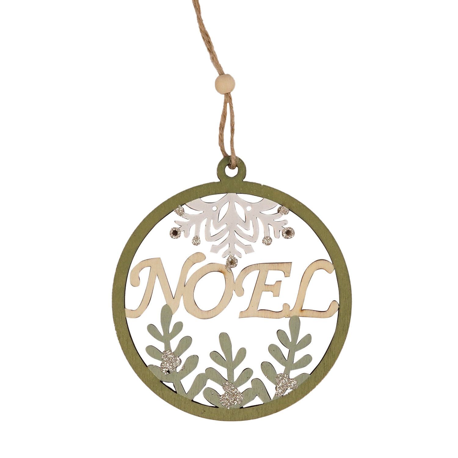 Wooden Green Hanging Decoration - Green Image