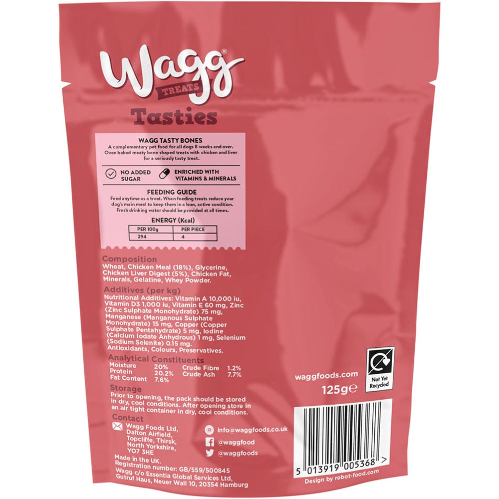 Wagg Dog Tasy Bones Dog Treats 125g Image 4