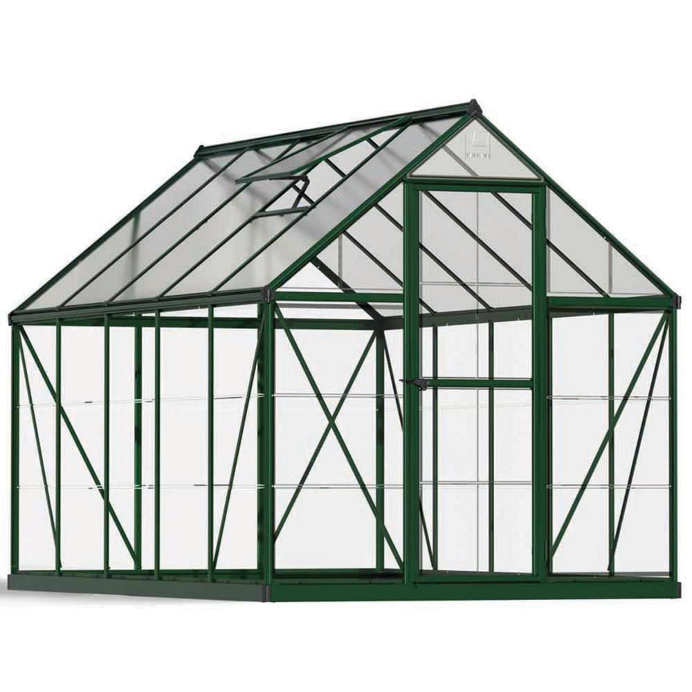 Palram Canopia Hybrid Green Polycarbonate 6 x 10ft Greenhouse Image 1