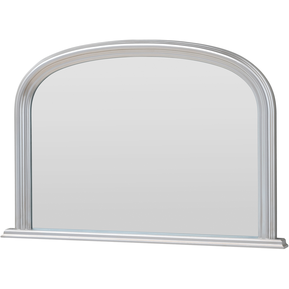 Yearn Silver Contemporary Arched Overmantle Mirror 77 x 112cm Image 1