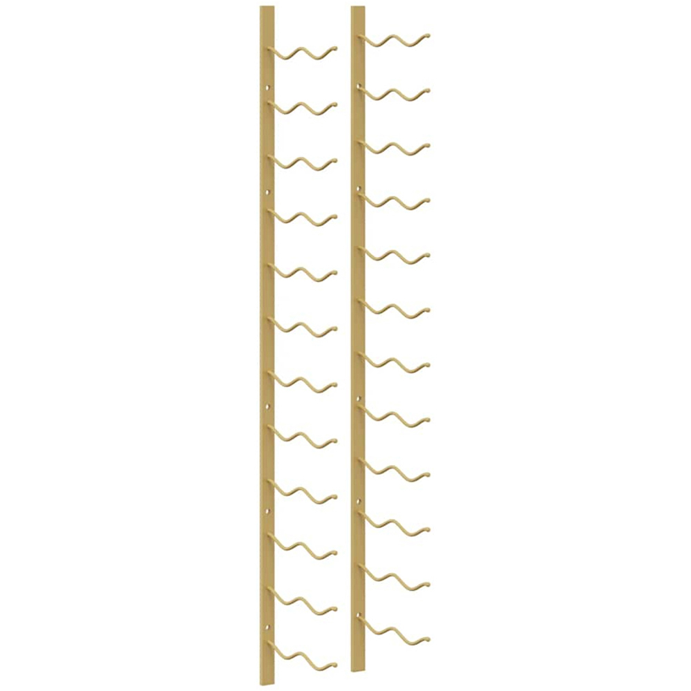 vidaXL 24 Bottle Gold Wall Mounted Wine Rack Set of 2 Image 1